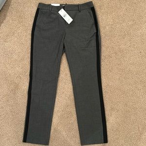 NWT Calvin Klein Modern Ankle Pant Gray and Black Stripe Size 2